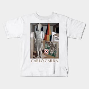 La Musa Metafisica by Carlo Carra Kids T-Shirt